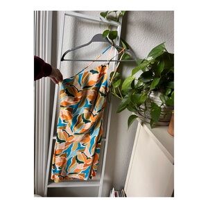 Emory Park Satin Multi Print Mini Dress